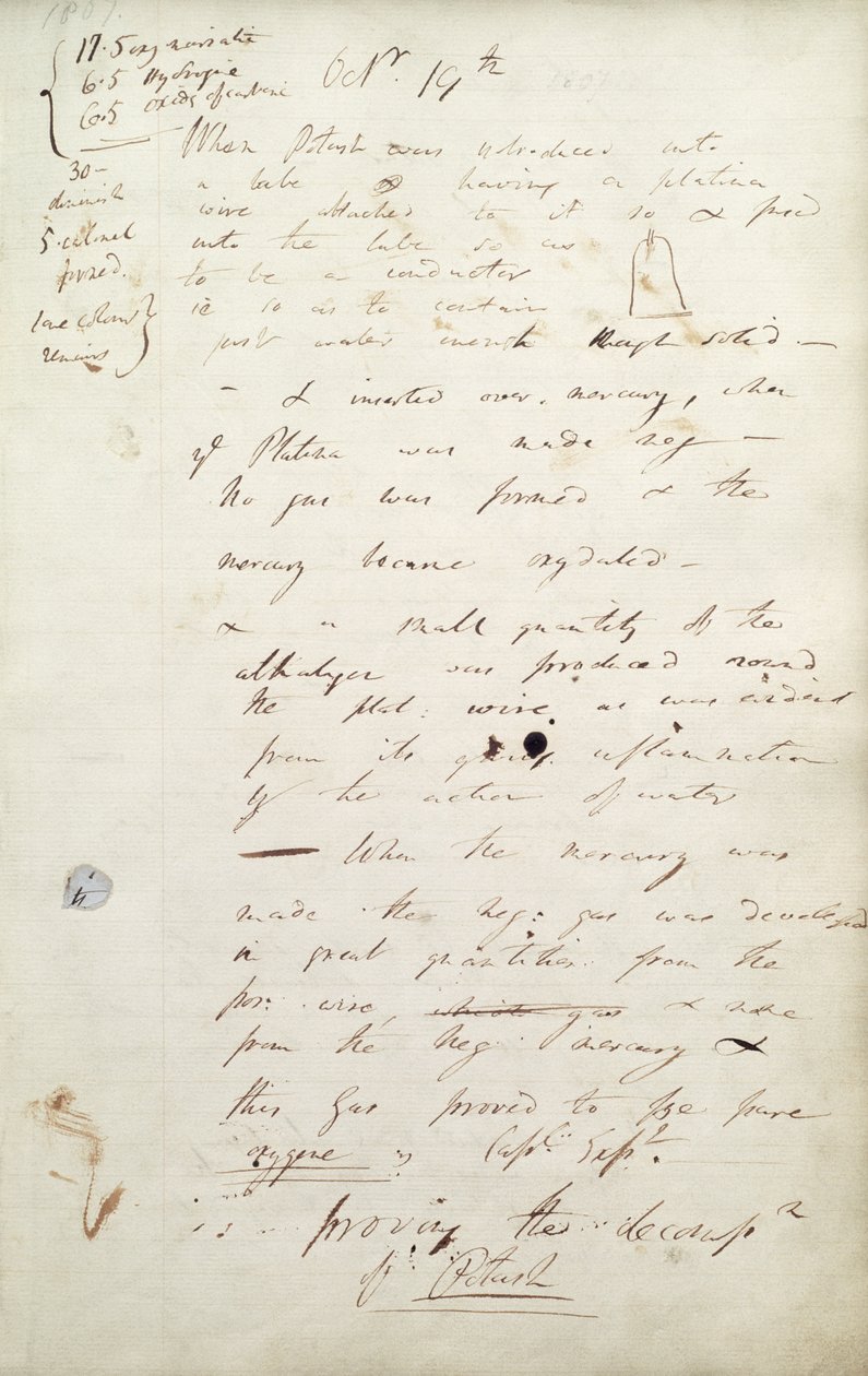 البوتاسيوم: ملاحظات السير همفري ديفي عن تجربته التي أدت إلى اكتشاف البوتاسيوم ، 1807 بواسطة همفري ديفي