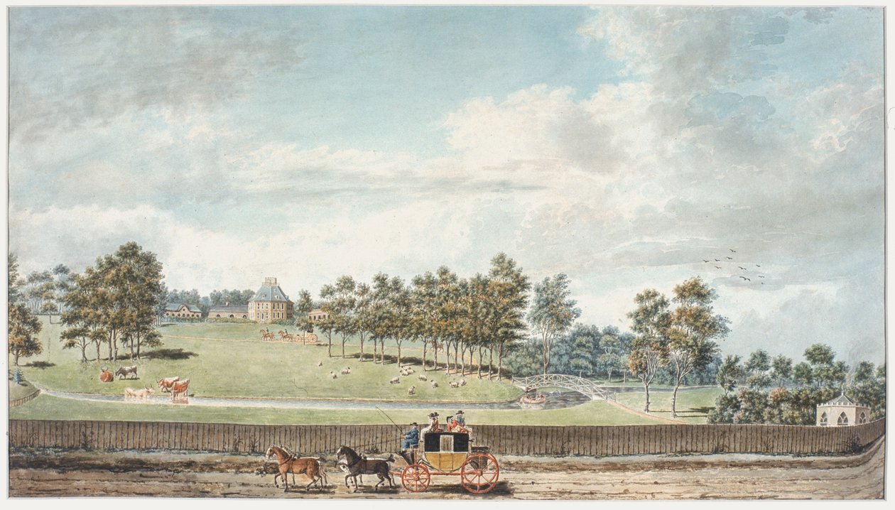 The Harwich Coach (مرحاض على ورق منسوج) بواسطة همفري ريبتون