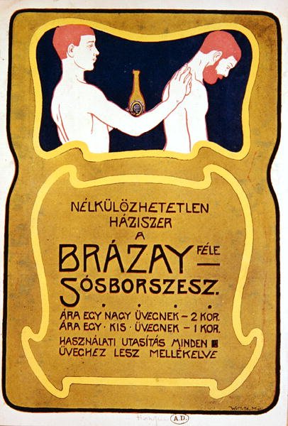 إعلان مجري عن Eau de Toilette Brazay ، حوالي 1900 (لون ليثو) بواسطة المدرسة المجرية