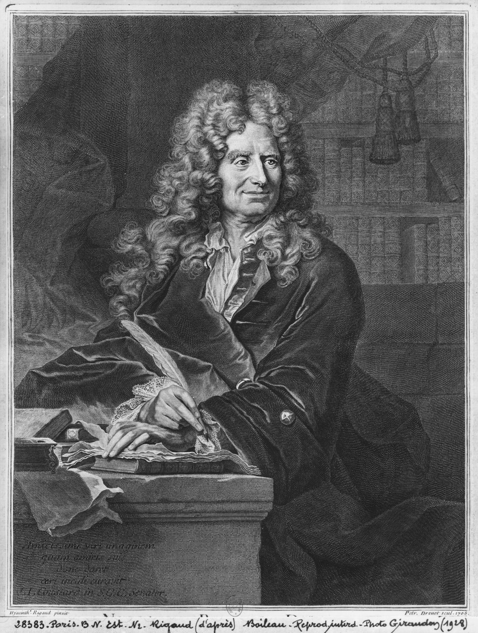 صورة لنيكولا بويلو ، والمعروفة باسم Boileau-Despreaux ، 1706 بواسطة صفير فرانسوا ريغو