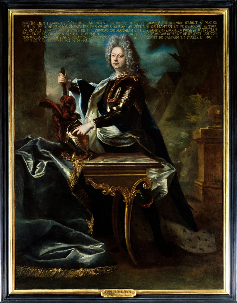 Portrait of Maximilian Henry VI of Bethune, Fifth Duke of Sully (1669-1729). Painting attributed to Hyacinthe Rigaud (1659-1743). Oil on canvas. Mandatory mention: Sully sur Loire, Chateau de Sully - Portrait of Maximilian Henri VI de Bethune, fifth Duke o بواسطة Hyacinthe (Attr. To) Rigaud