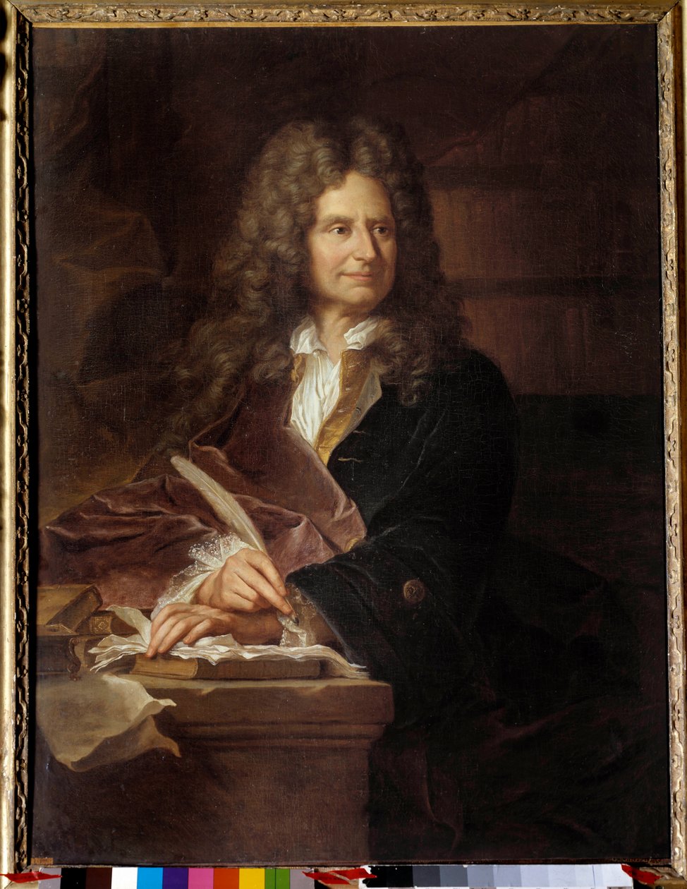 صورة لنيكولاس بويلو (1636 - 1711) عن طريق Boileau Despreaux (Boileau-Despreaux) ، كاتب فرنسي - لوحة من ورشة Hyacinthe Rigaud (1659-1743) بواسطة صفير (استوديو) ريغو