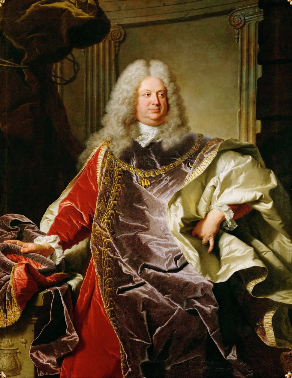 الباروك: Portrait de Philippe Louis، comte de Sinzendorf Neubourg - صورة الكونت فيليب لودفيج وينزل فون سينزيندورف (1671-1742) par Rigaud، Hyacinthe Francois Honore (1659-1743) بواسطة صفير فرانسوا ريغو