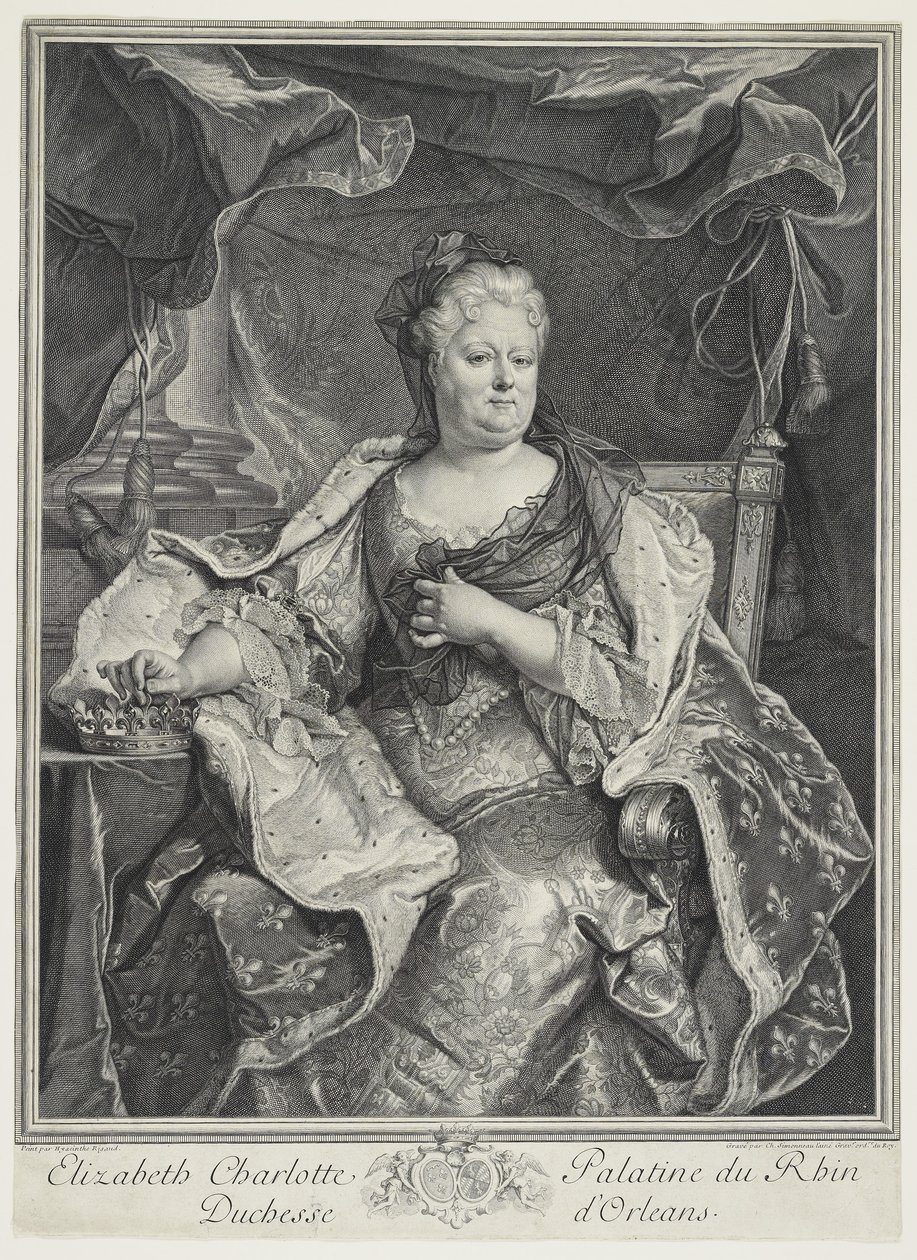 إليزابيث شارلوت بالاتين من الراين ، دوقة أورليانز ، م. تشارلز لويس سيمونو (1645-1728) بواسطة صفير فرانسوا ريغو