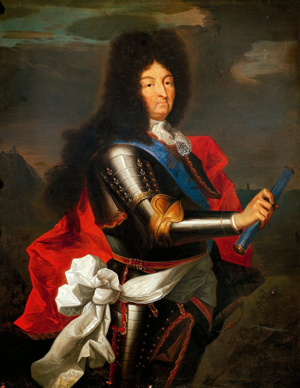 Portrait of Louis XIV of France (oil on canvas) بواسطة صفير فرانسوا ريغو