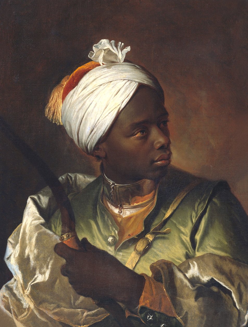 بورتريه لرجل أسود يحمل قوساً، حوالي عام 1697 (زيت على قماش) بواسطة صفير فرانسوا ريغو