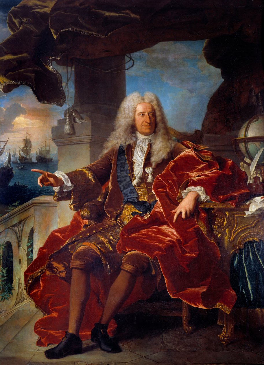 صورة للمصرفي صموئيل برنارد (1651-1739) لوحة رسمها Hyacinthe Rigaud (1659-1743) من القرن الثامن عشر. 2،65 × 1،66 م بواسطة صفير فرانسوا ريغو