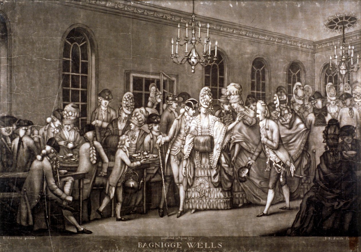 منظر لغرفة مزدحمة في بانيجي ويلز ، لندن ، 1772. بواسطة IR سميث