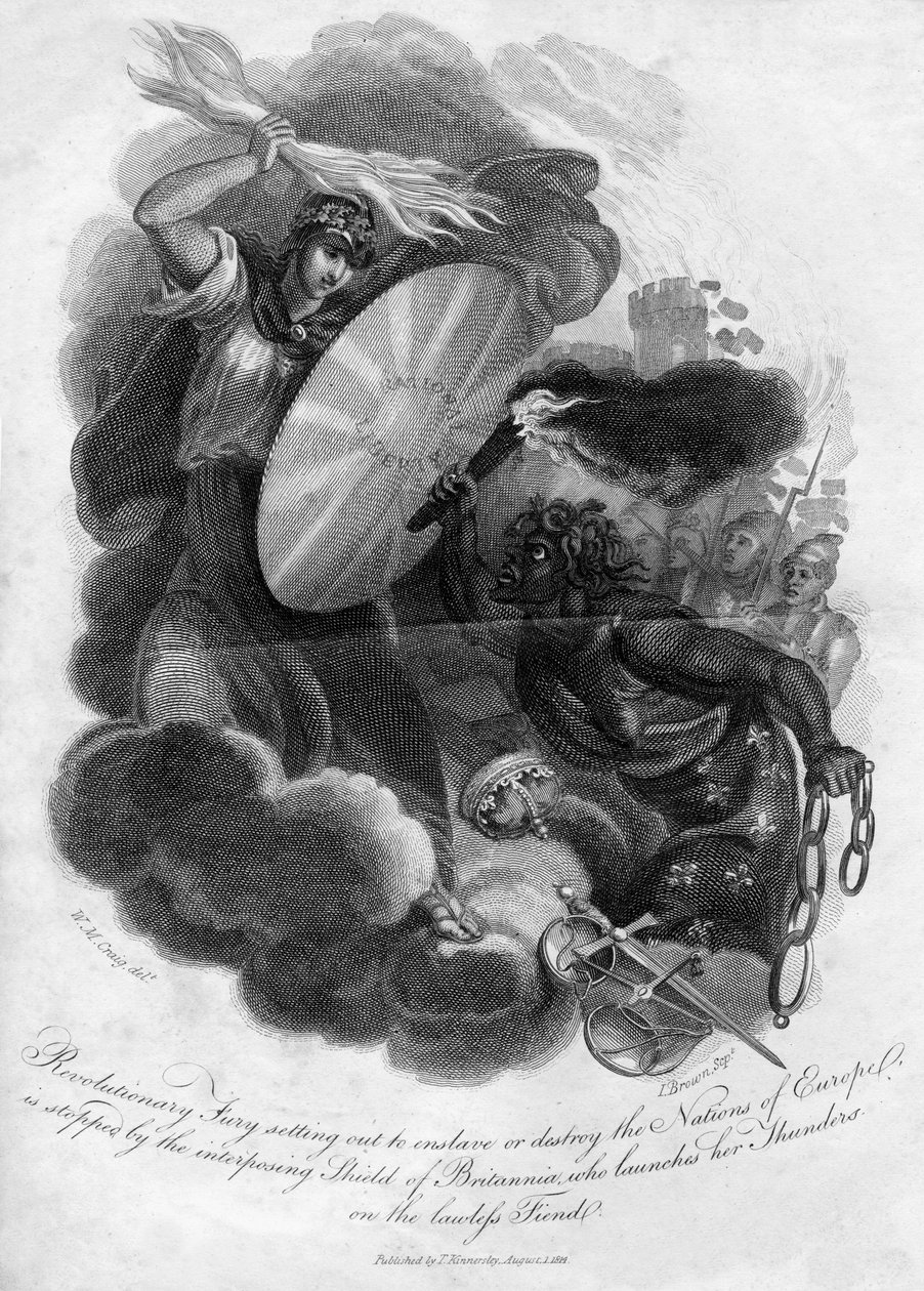 غضب ثوري يخطط لاستعباد أو تدمير دول أوروبا ، 1816. بواسطة اولا براون