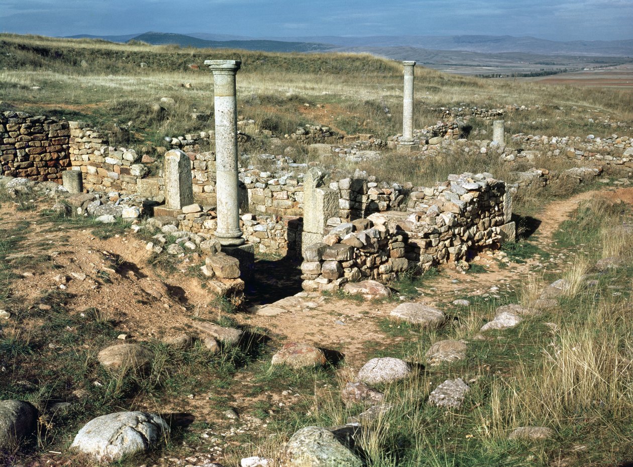 أنقاض منزل في المدينة الأيبيرية فتحه Scipio Aemilianus في عام 133 قبل الميلاد بواسطة الايبيرية