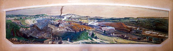 المناظر الطبيعية الصناعية في حقل بلانزي للفحم ، Saone-et-Loire بواسطة إجناس فرانسوا بونهوم