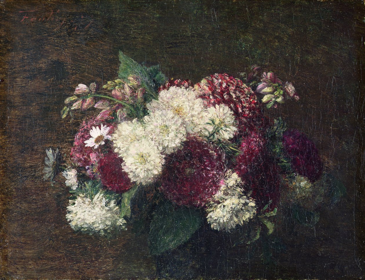 باقة مستديرة بواسطة Ignace Henri Jean Fantin Latour