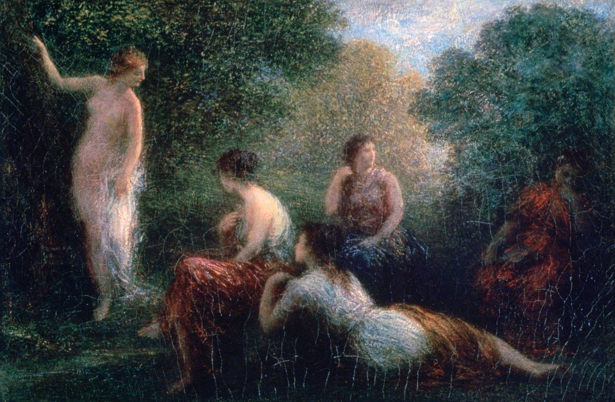 أركاديا ، الاستحمام امرأة ، 1836-1904 بواسطة Ignace Henri Jean Fantin Latour