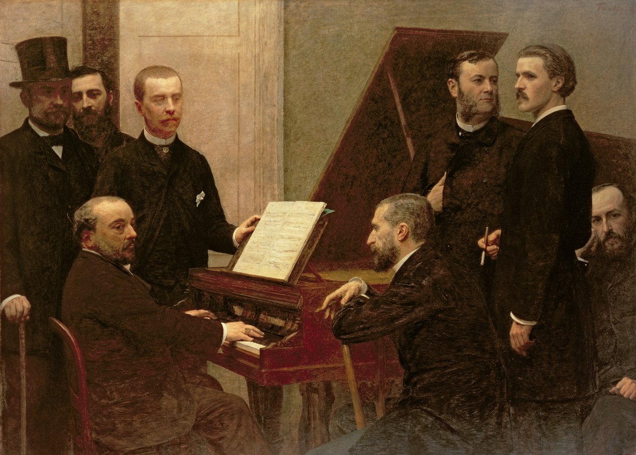 حول البيانو ، 1885 بواسطة Ignace Henri Jean Fantin Latour
