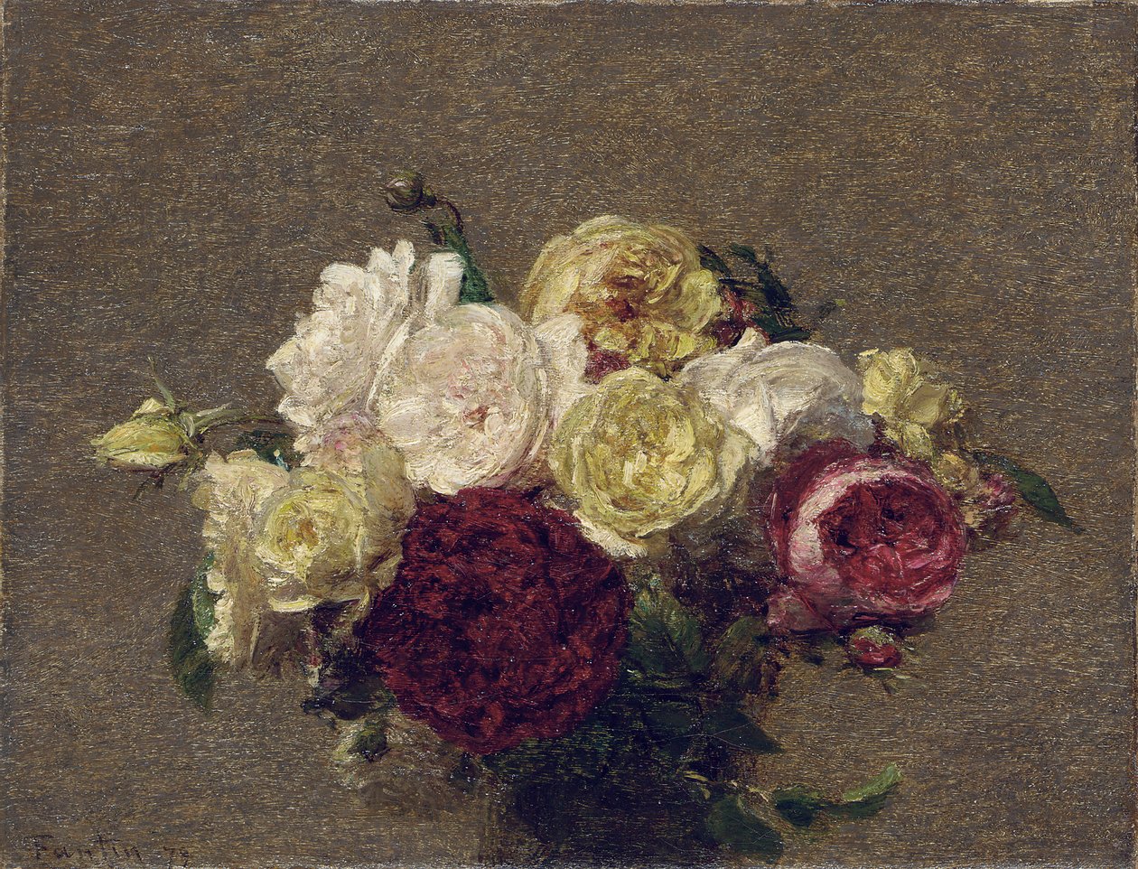 باقة الورود 1879 بواسطة Ignace Henri Jean Fantin Latour