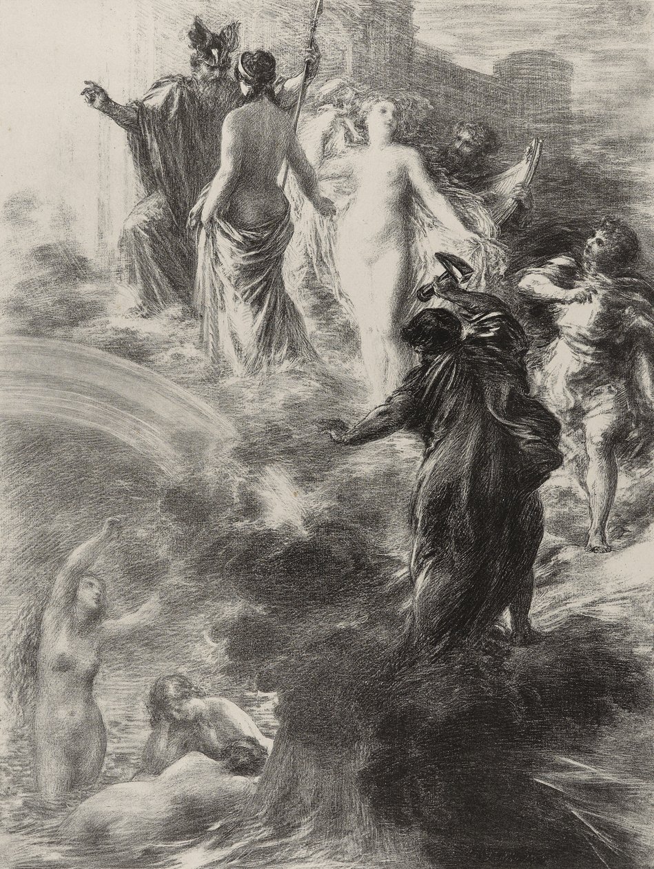 المشهد الأخير من فيلم "Das Rheingold" بواسطة Ignace Henri Jean Fantin Latour