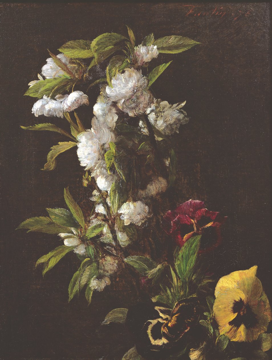 زهور ، 1876 بواسطة Ignace Henri Jean Fantin Latour