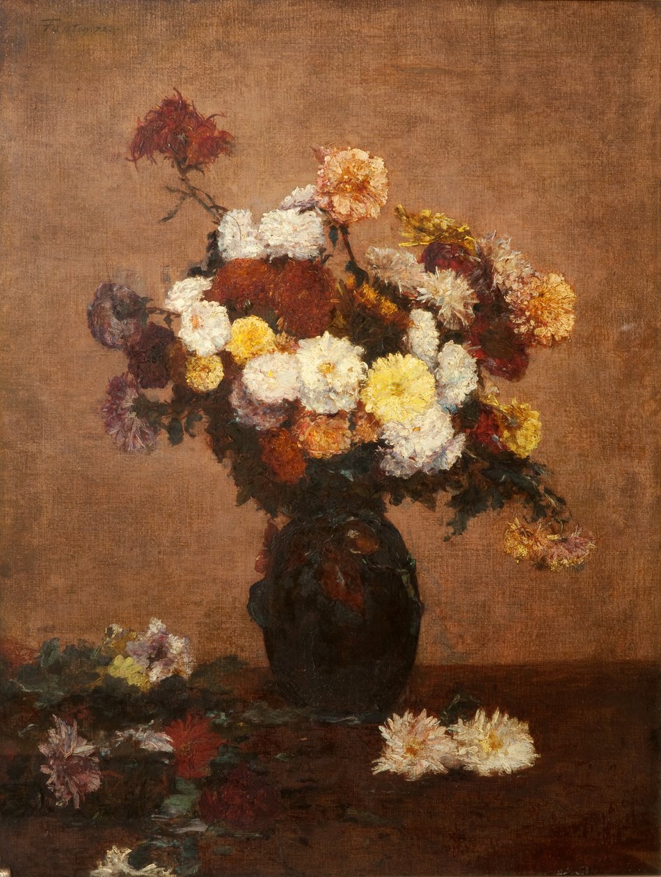 الزهور في إناء ، 1872 بواسطة Ignace Henri Jean Fantin Latour