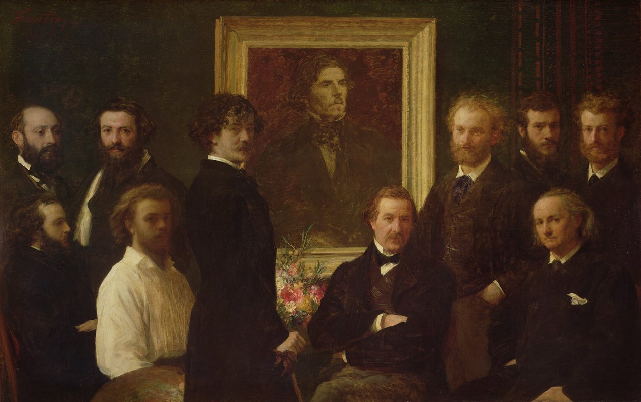 تحية ديلاكروا بواسطة Ignace Henri Jean Fantin Latour