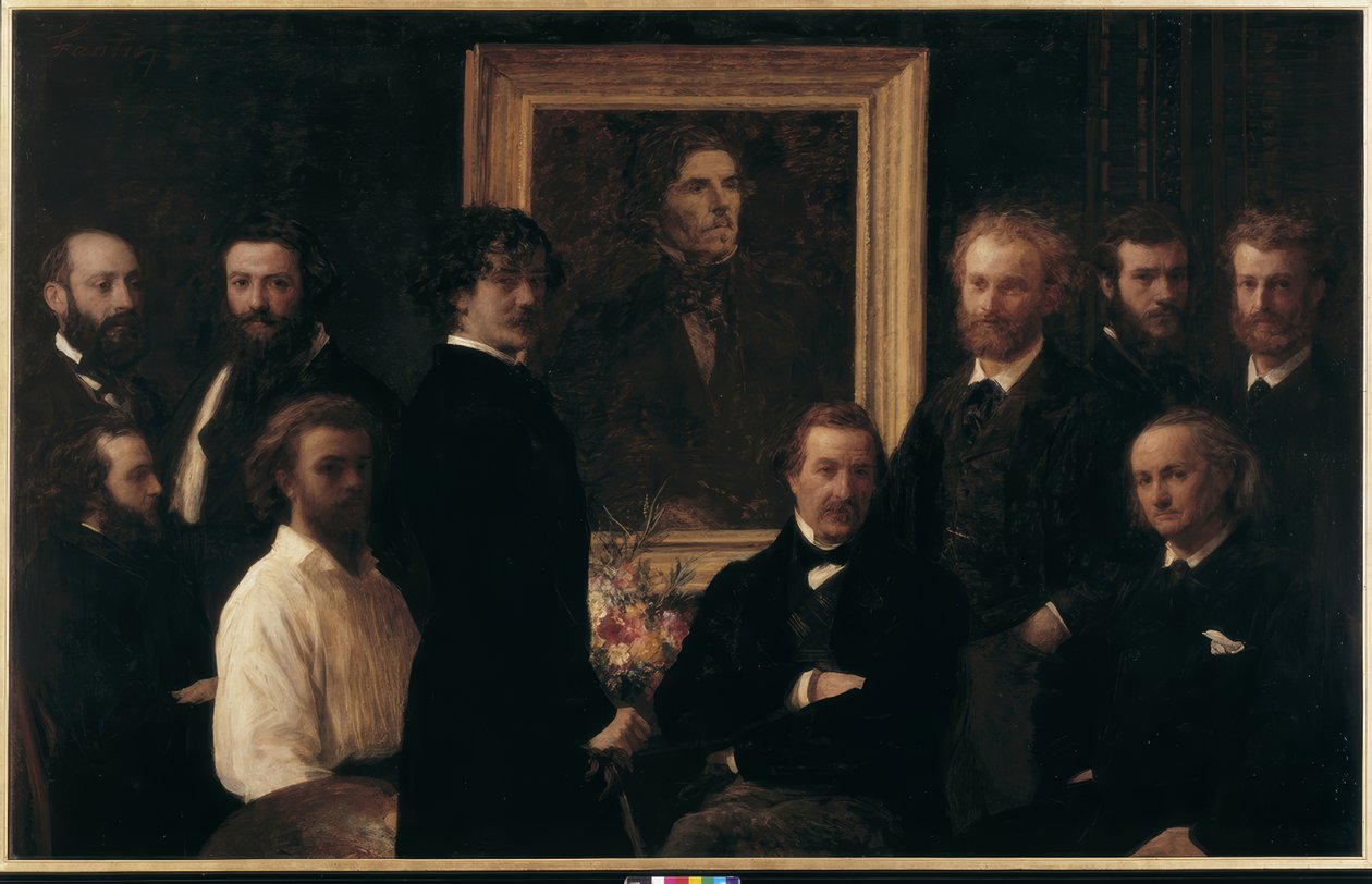 تحية ديلاكروا بواسطة Ignace Henri Jean Fantin Latour