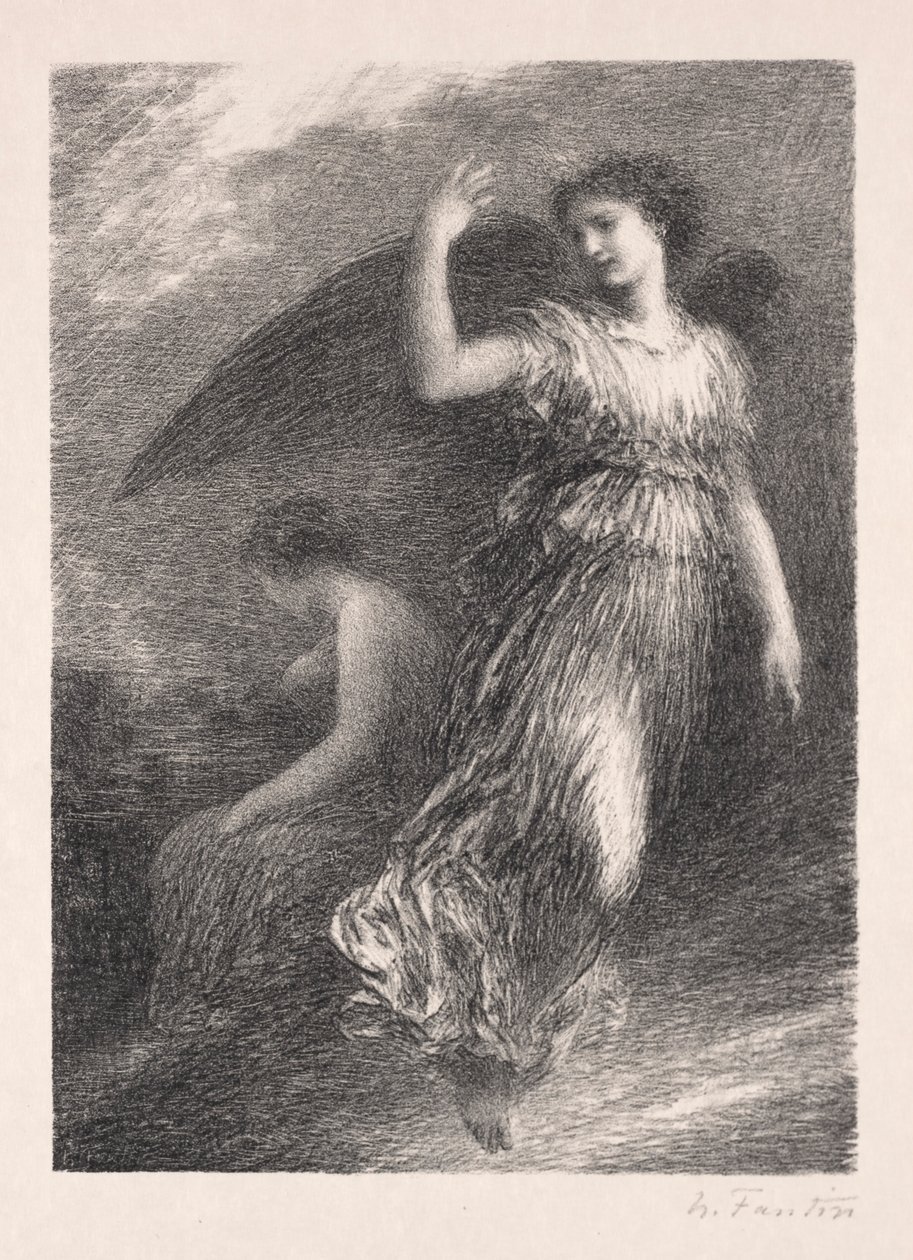 الجنة و Peri - لاول مرة ، 1901. بواسطة Ignace Henri Jean Fantin Latour