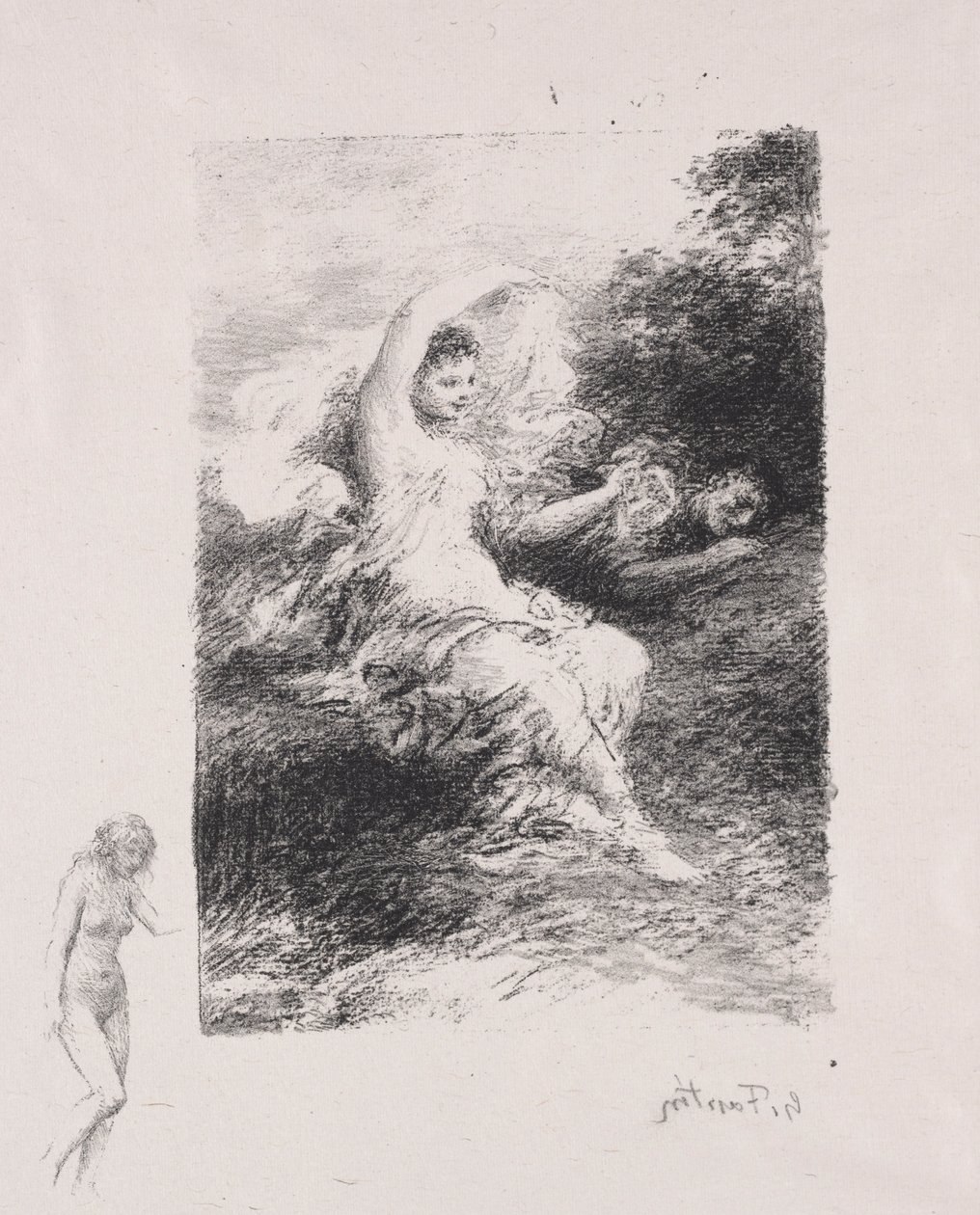 ليدي. بواسطة Ignace Henri Jean Fantin Latour