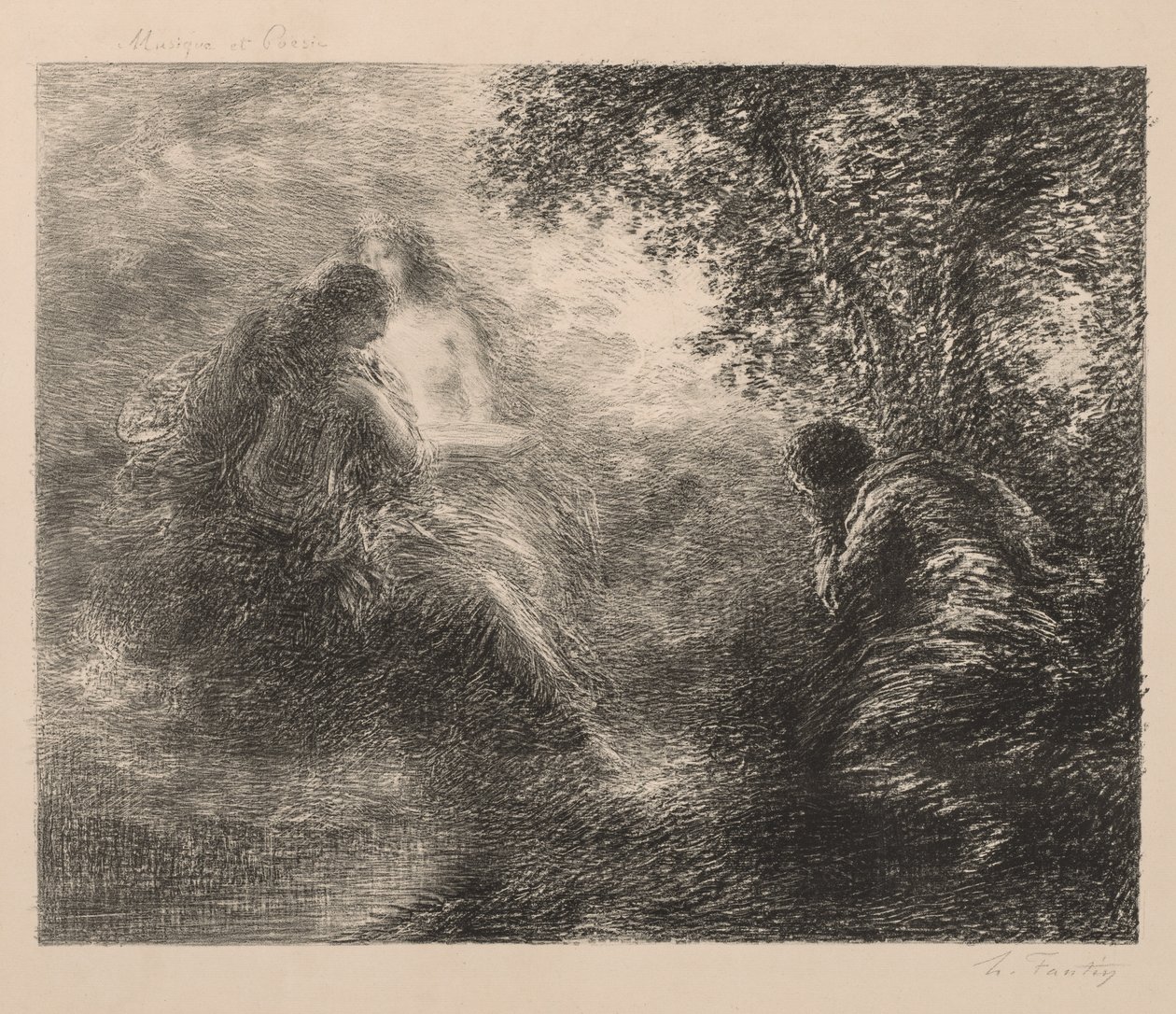 الموسيقى والشعر ، 1883. بواسطة Ignace Henri Jean Fantin Latour