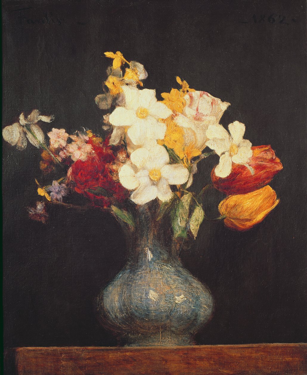 نرجسي وتوليب ، 1862 بواسطة Ignace Henri Jean Fantin Latour