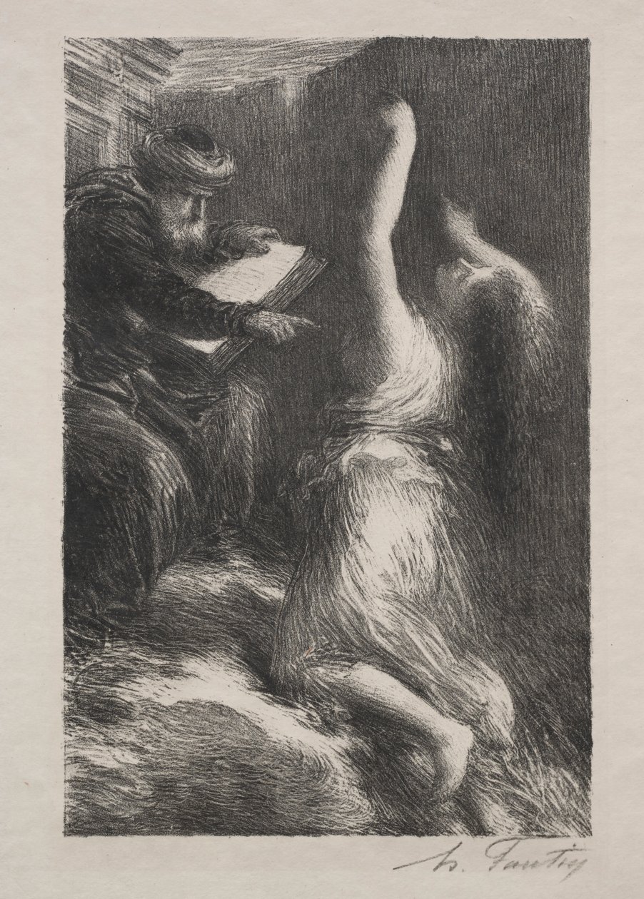 Parsival ، القانون الثاني: استحضار Kundry. بواسطة Ignace Henri Jean Fantin Latour