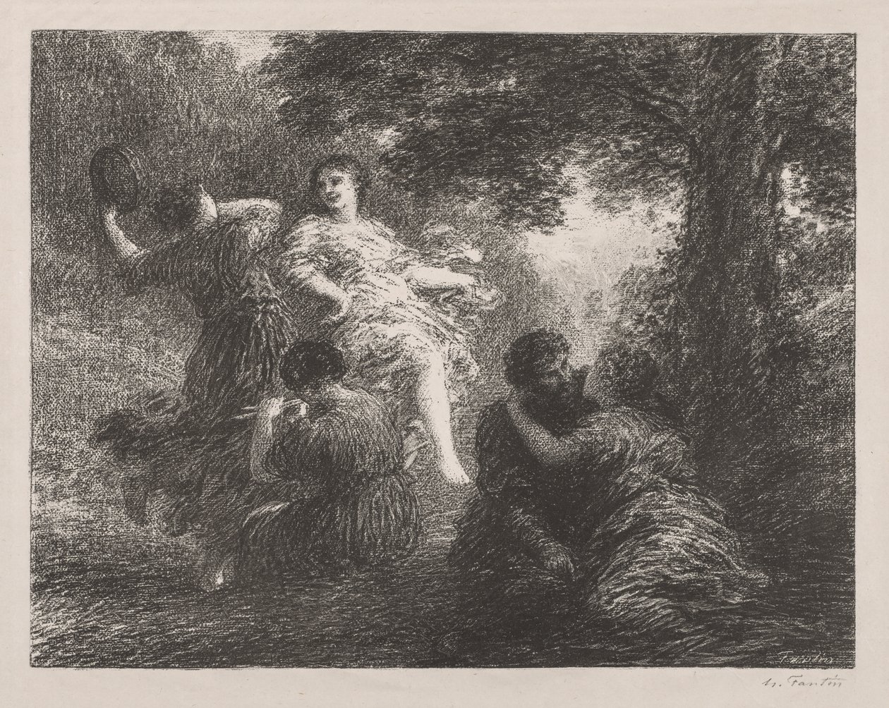 رعوي. بواسطة Ignace Henri Jean Fantin Latour