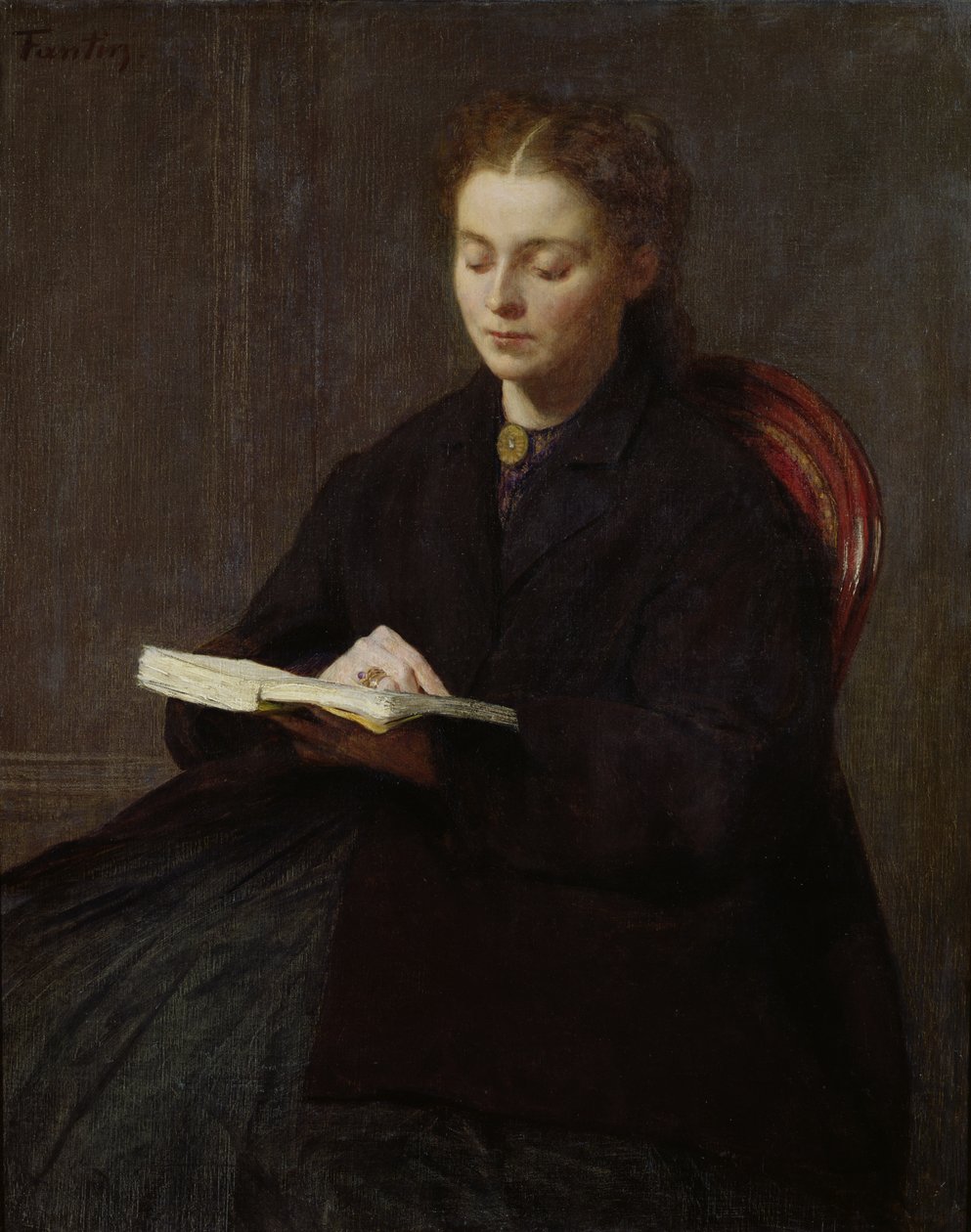 القراءة ، 1863 بواسطة Ignace Henri Jean Fantin Latour
