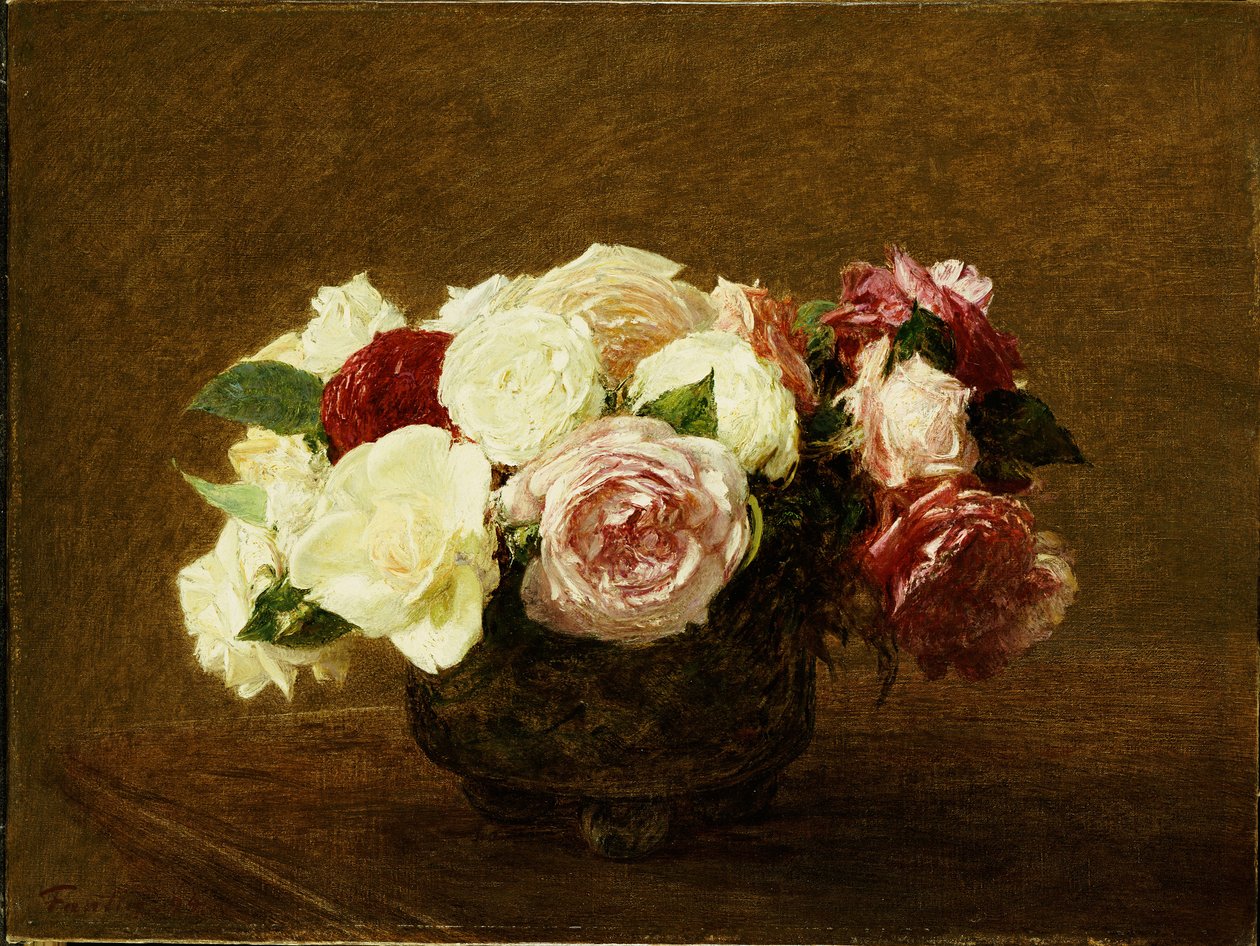 الورود ، 1894 بواسطة Ignace Henri Jean Fantin Latour