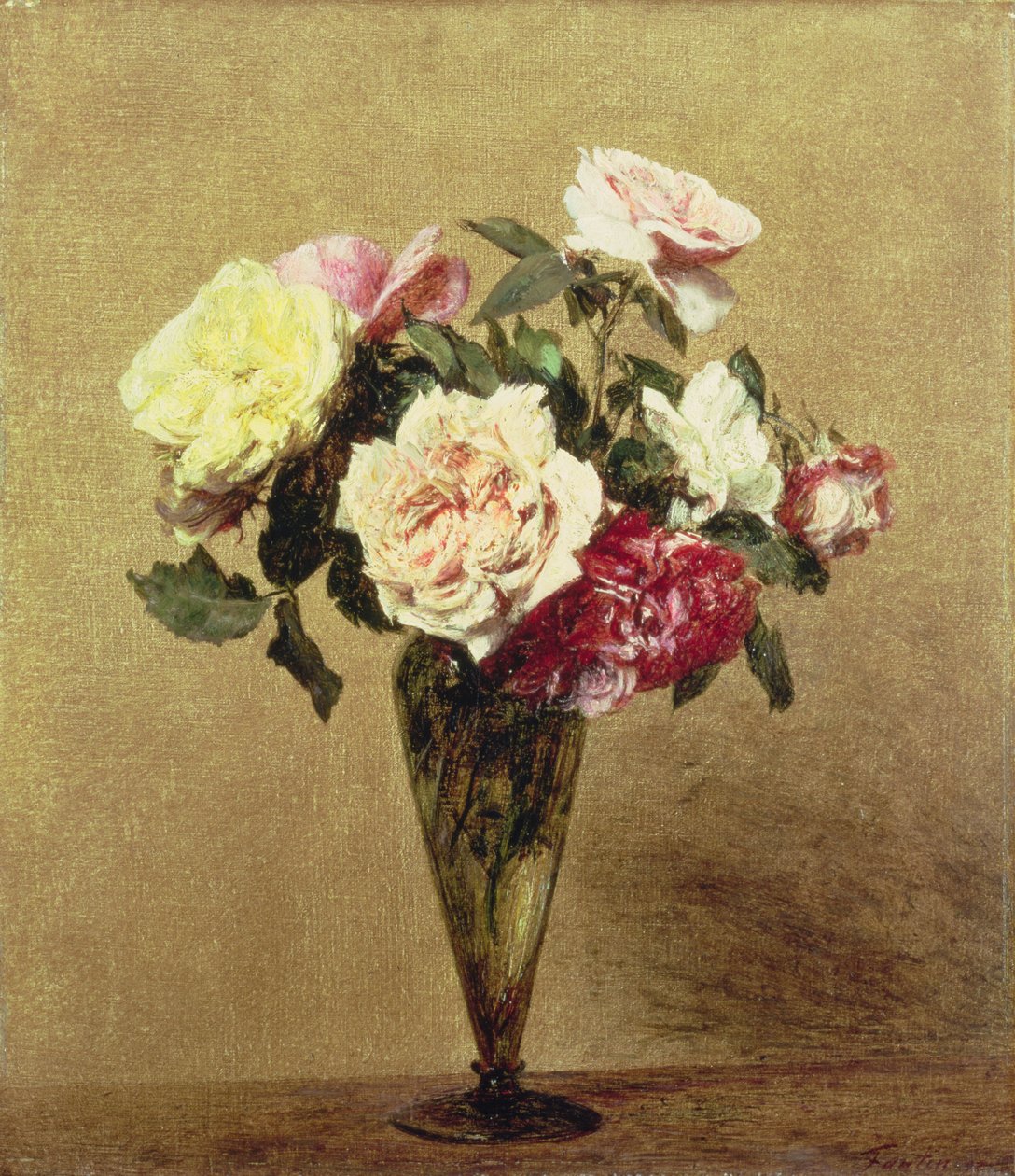 الورود في إناء ، 1892 بواسطة Ignace Henri Jean Fantin Latour