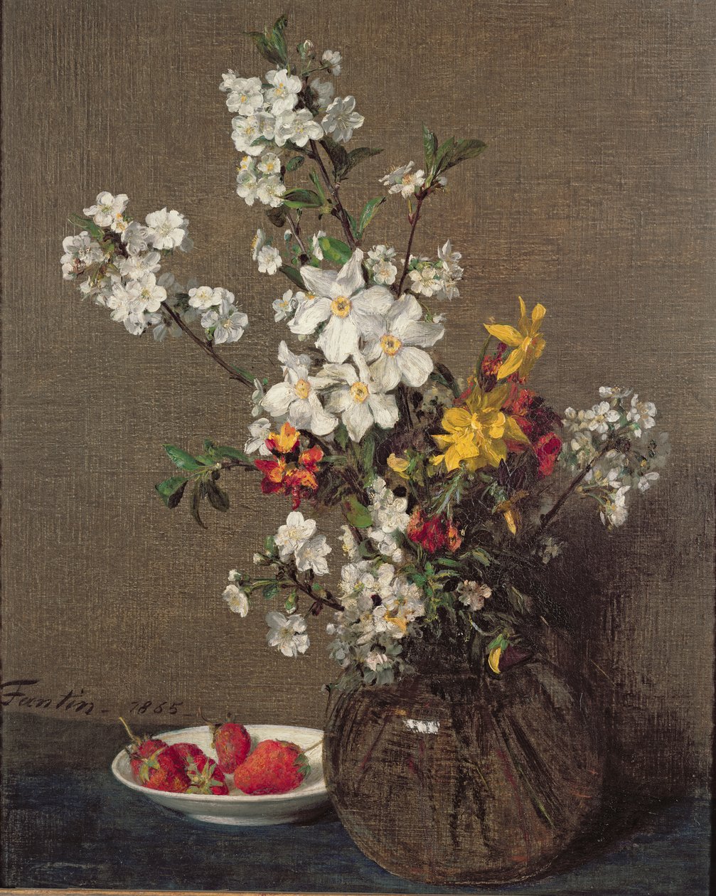 باقة الربيع ، 1865 بواسطة Ignace Henri Jean Fantin Latour