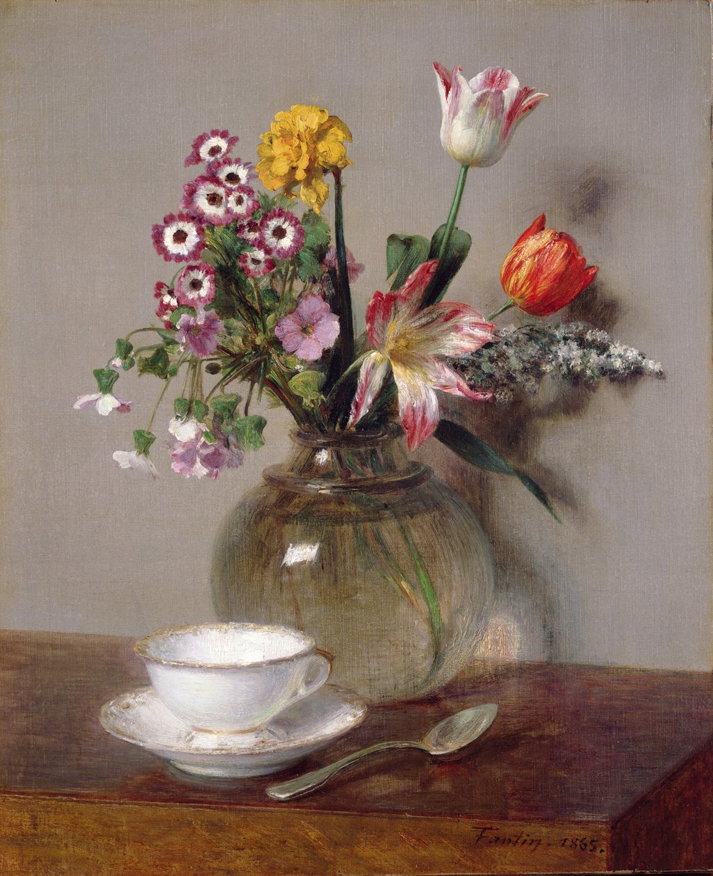 باقة الربيع ، 1865 بواسطة Ignace Henri Jean Fantin Latour