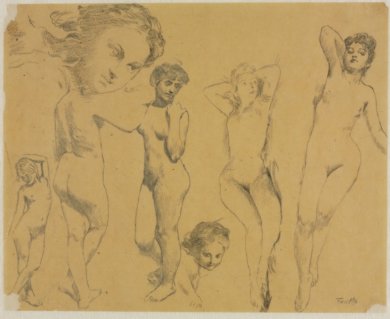 دراسات العراة ، ج. 1895. بواسطة Ignace Henri Jean Fantin Latour