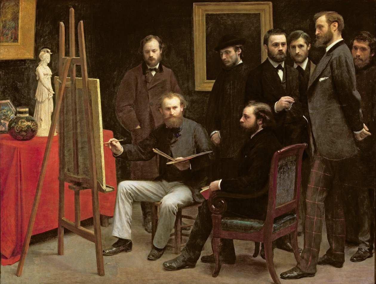 الاستوديو في Batignolles ، 1870 بواسطة Ignace Henri Jean Fantin Latour