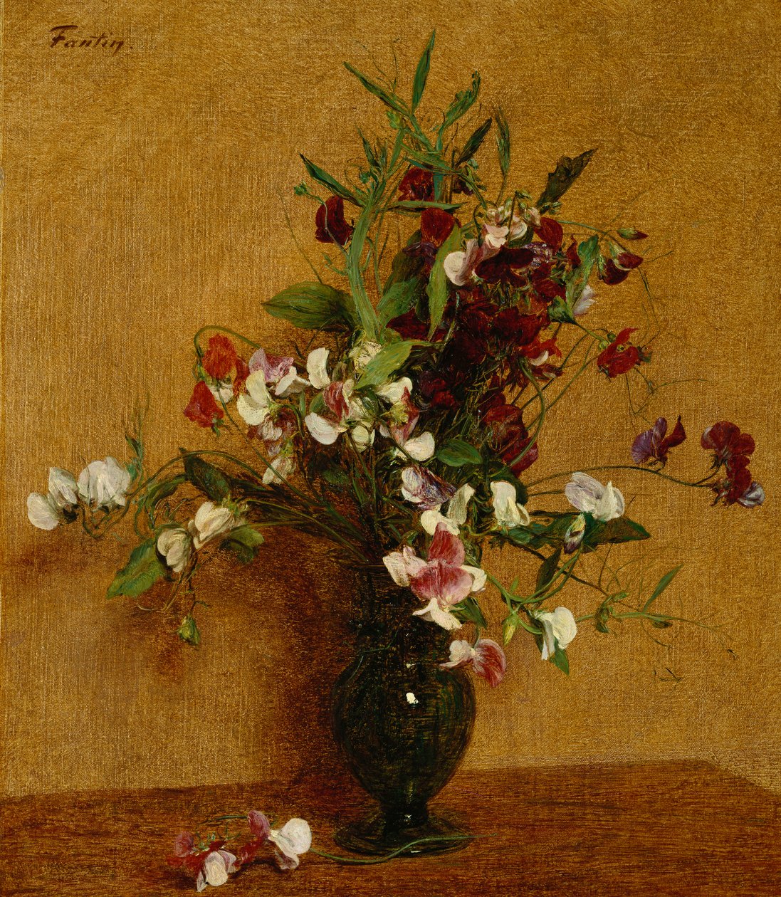البازلاء الحلوة؛ البازلاء الحلوة ، 1888 بواسطة Ignace Henri Jean Fantin Latour