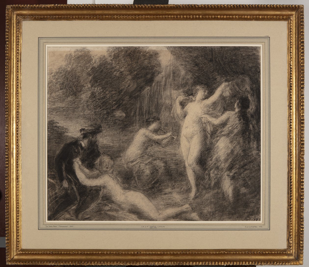 Tannhaüser au Venusberg (طباشير على ورق) بواسطة Ignace Henri Jean Fantin Latour