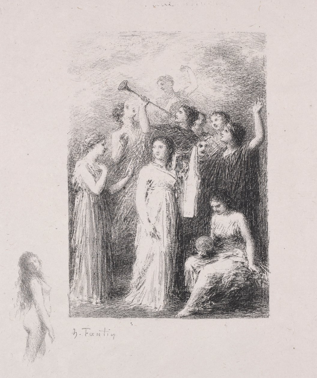 المكفوفين. بواسطة Ignace Henri Jean Fantin Latour