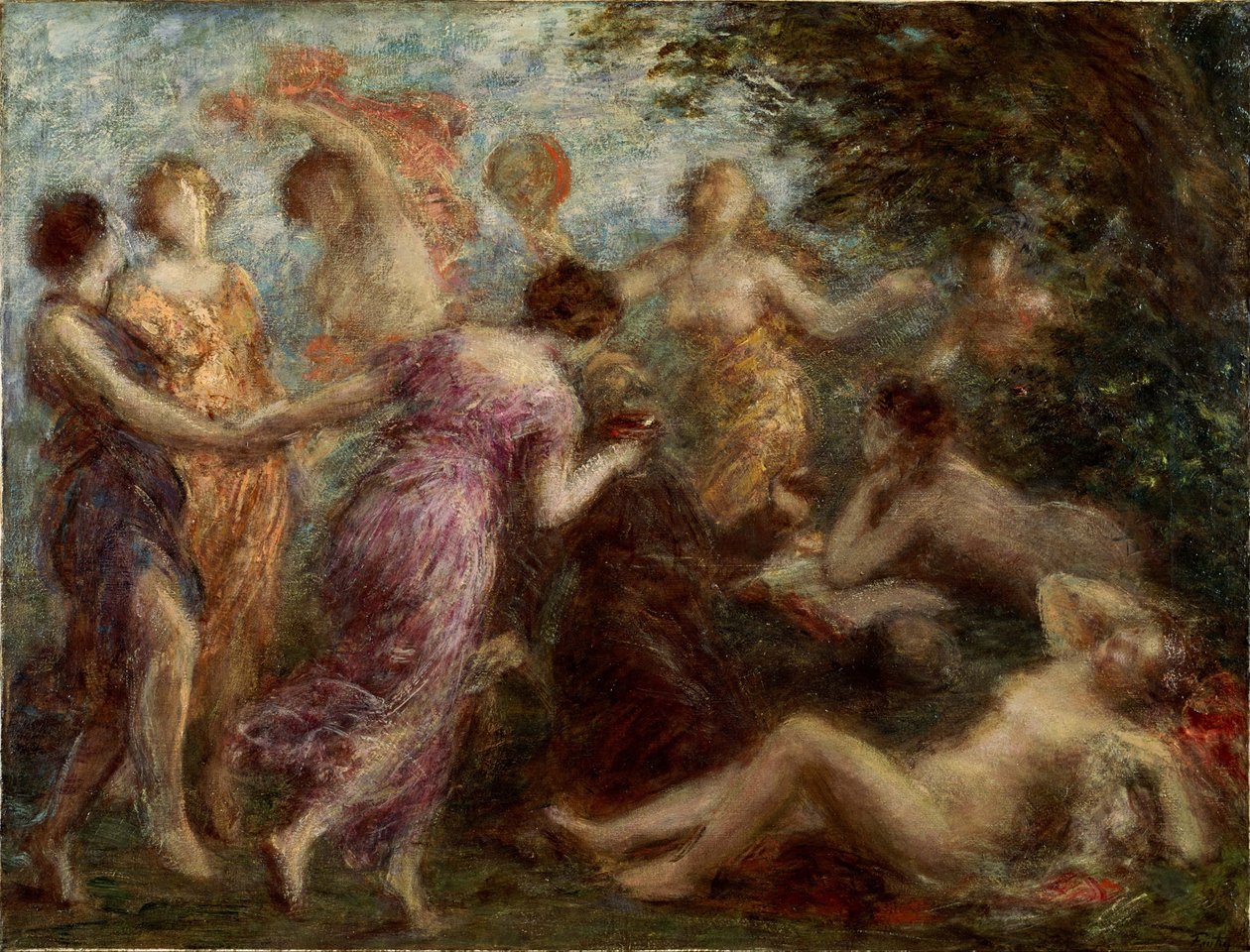 إغراء القديس أنطونيوس بواسطة Ignace Henri Jean Fantin Latour