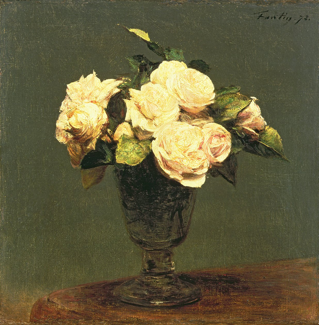 الورود البيضاء ، 1873 بواسطة Ignace Henri Jean Fantin Latour