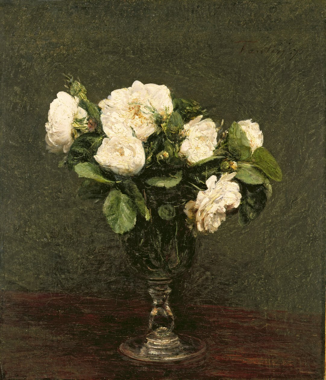الورود البيضاء ، 1875 بواسطة Ignace Henri Jean Fantin Latour