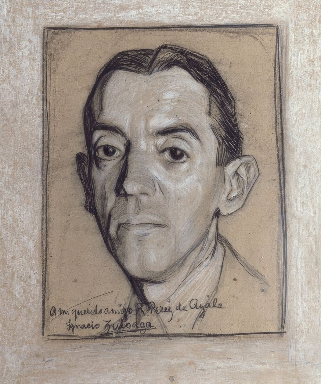 صورة رامون بيريز دي أيالا (1888-1962) كاتب وصحفي إسباني - رسم - جيل عام 1914 بواسطة اجناسيو زولواجا