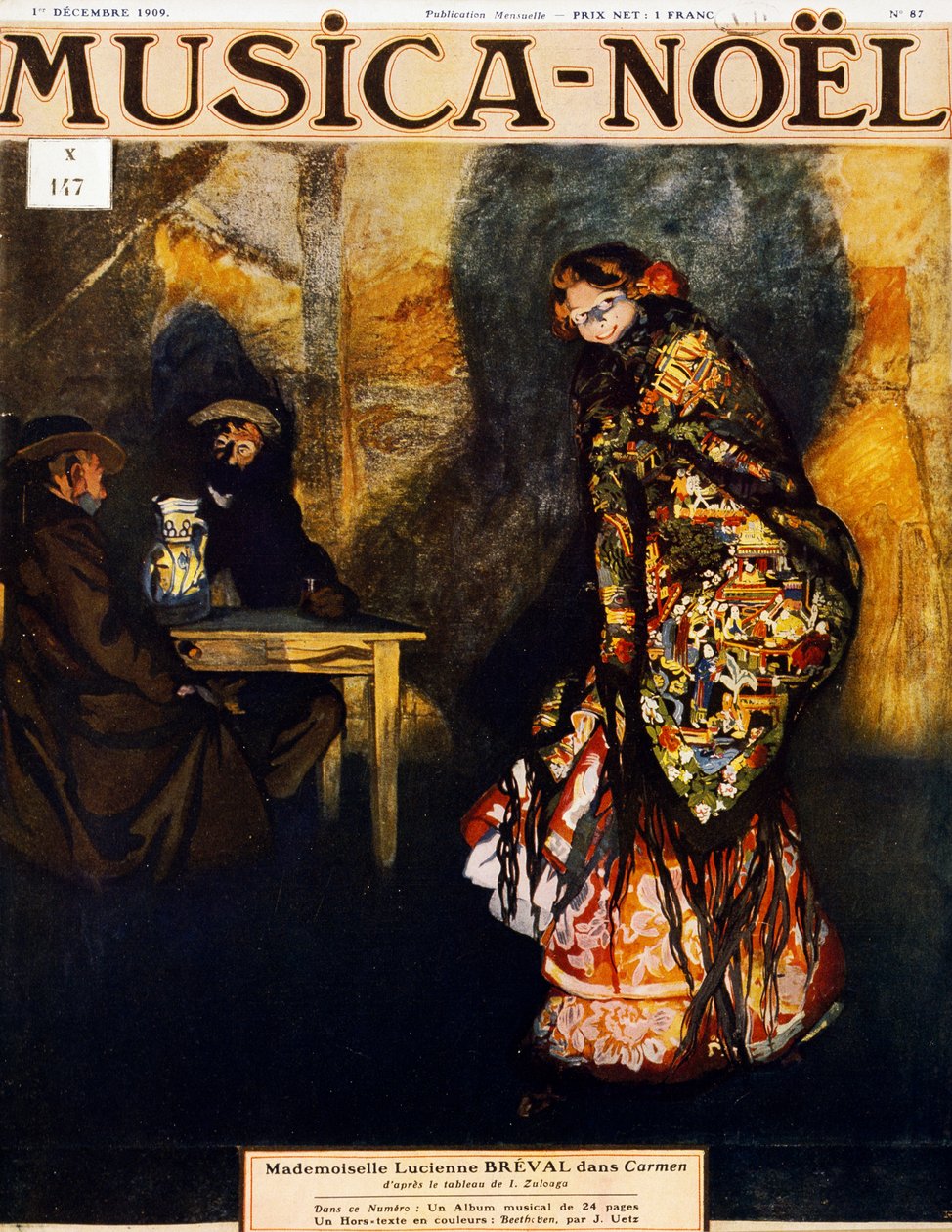 Lucienne Breval (1869-1935), Swiss soprano, as Carmen, in the homonymous opera by Georges Bizet, painting by Ignacio Zuloaga y Zabaleta بواسطة Ignacio Zuloaga y Zabaleta