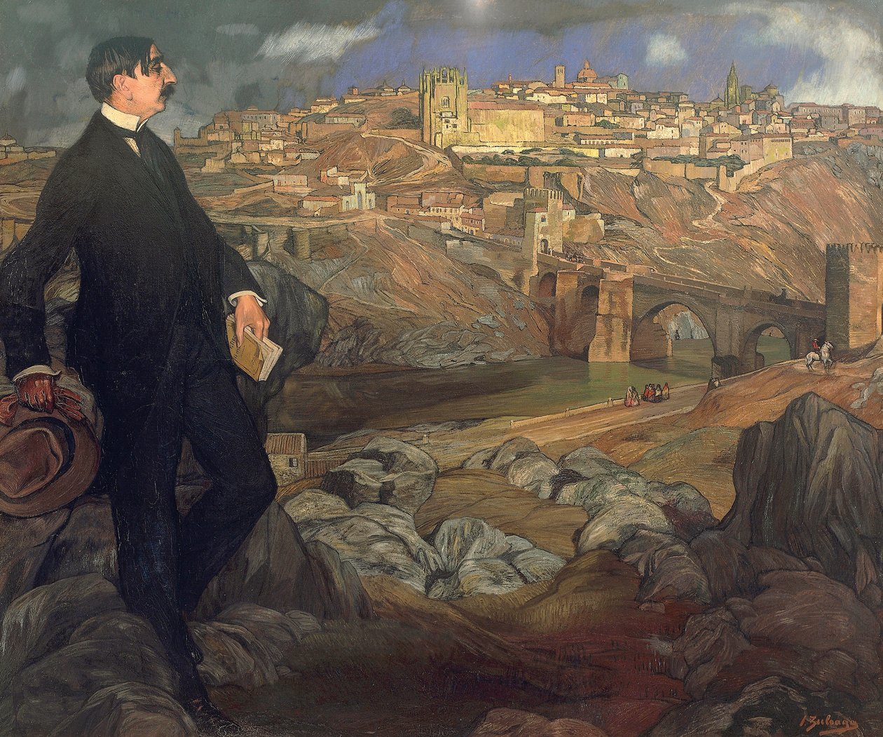 Portrait of Maurice Barres (1862-1923) بواسطة Ignacio Zuloaga y Zabaleta