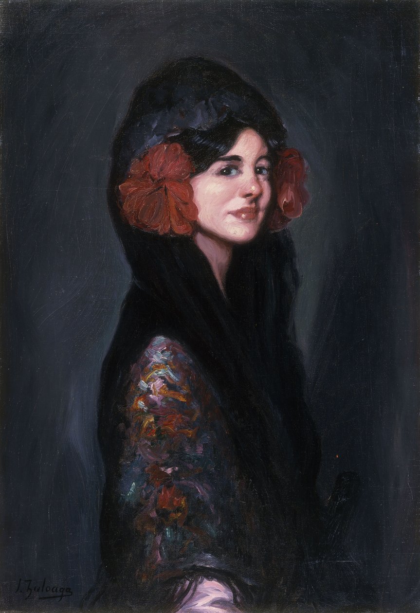 صورة لسيدة أنيقة بواسطة Ignacio Zuloaga y Zabaleta