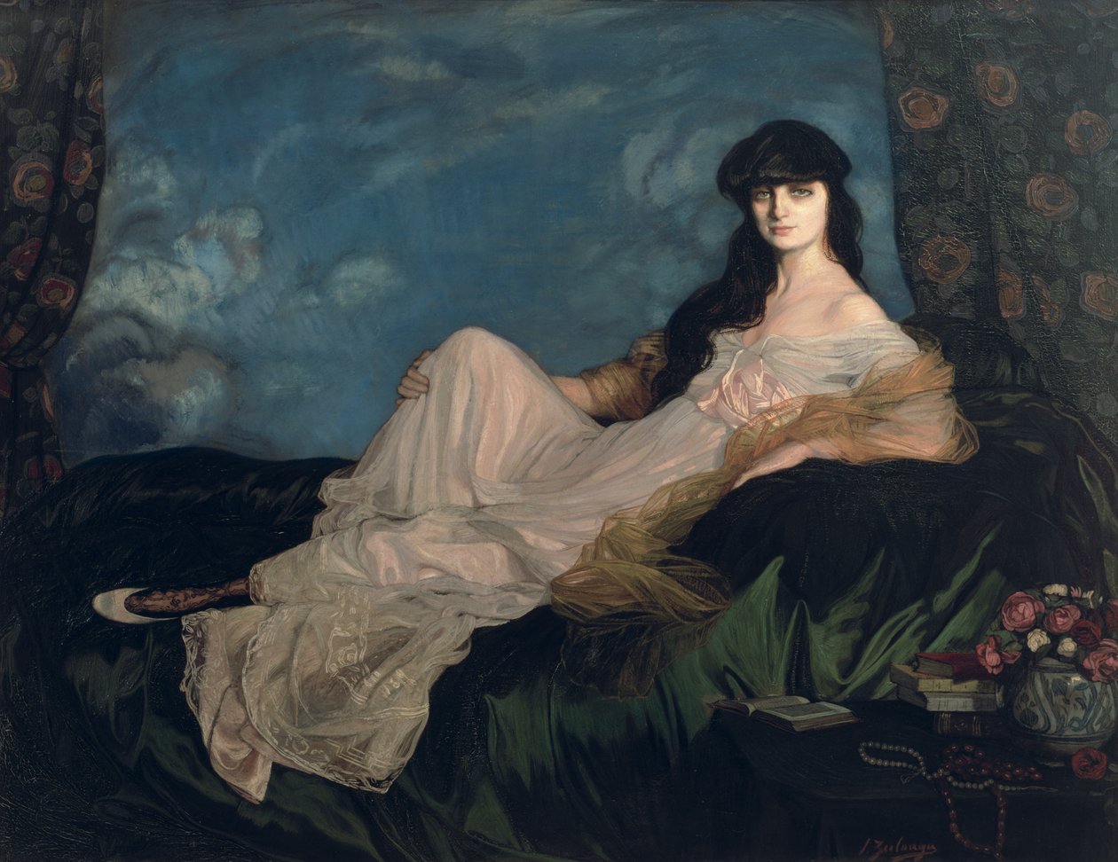 صورة للكونتيسة دي نويل (1876-1933) 1913 (زيت على قماش) بواسطة Ignacio Zuloaga y Zabaleta