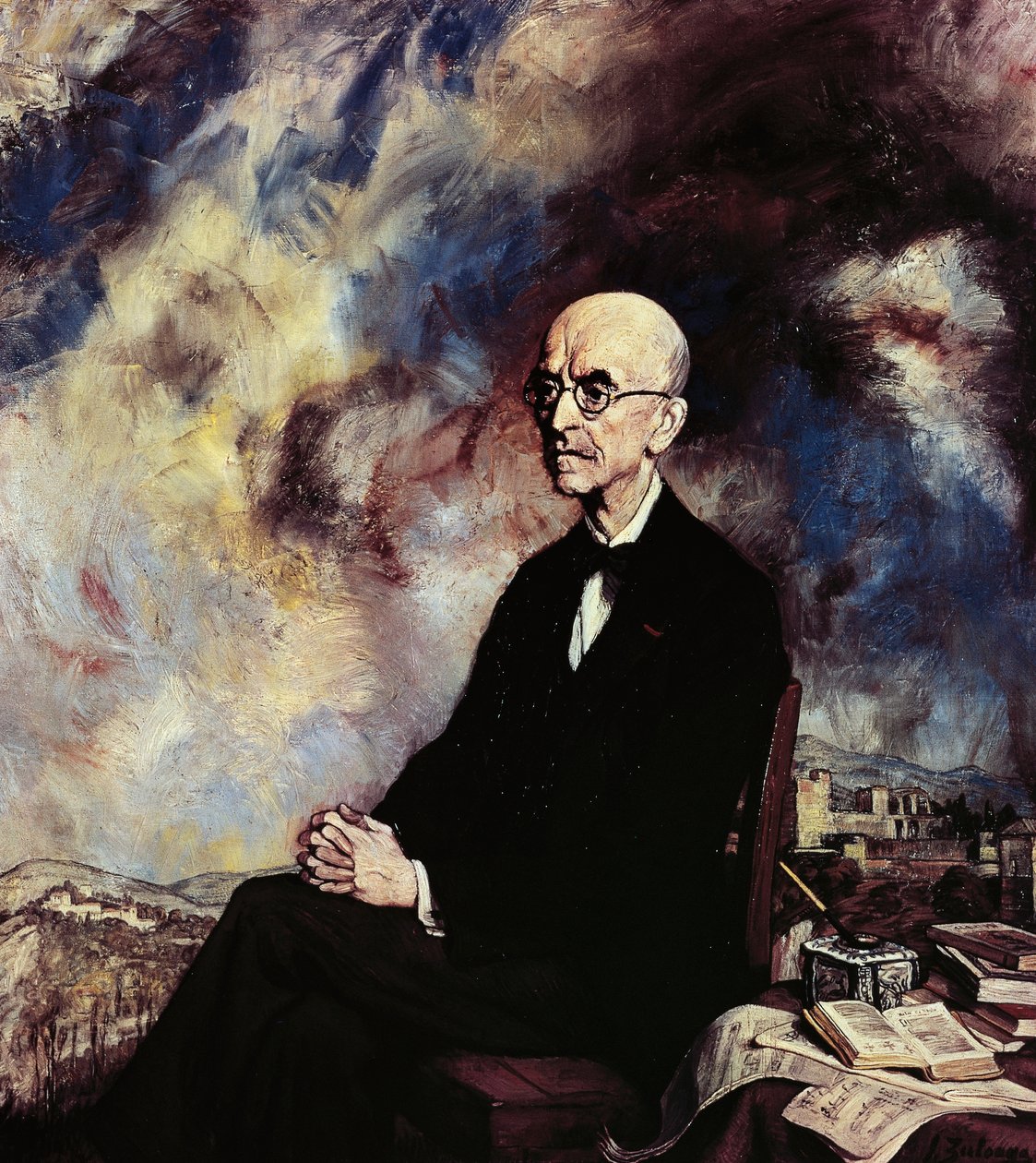 Portrait of the Spanish composer Manuel de Falla (Cadiz بواسطة Ignacio Zuloaga y Zabaleta