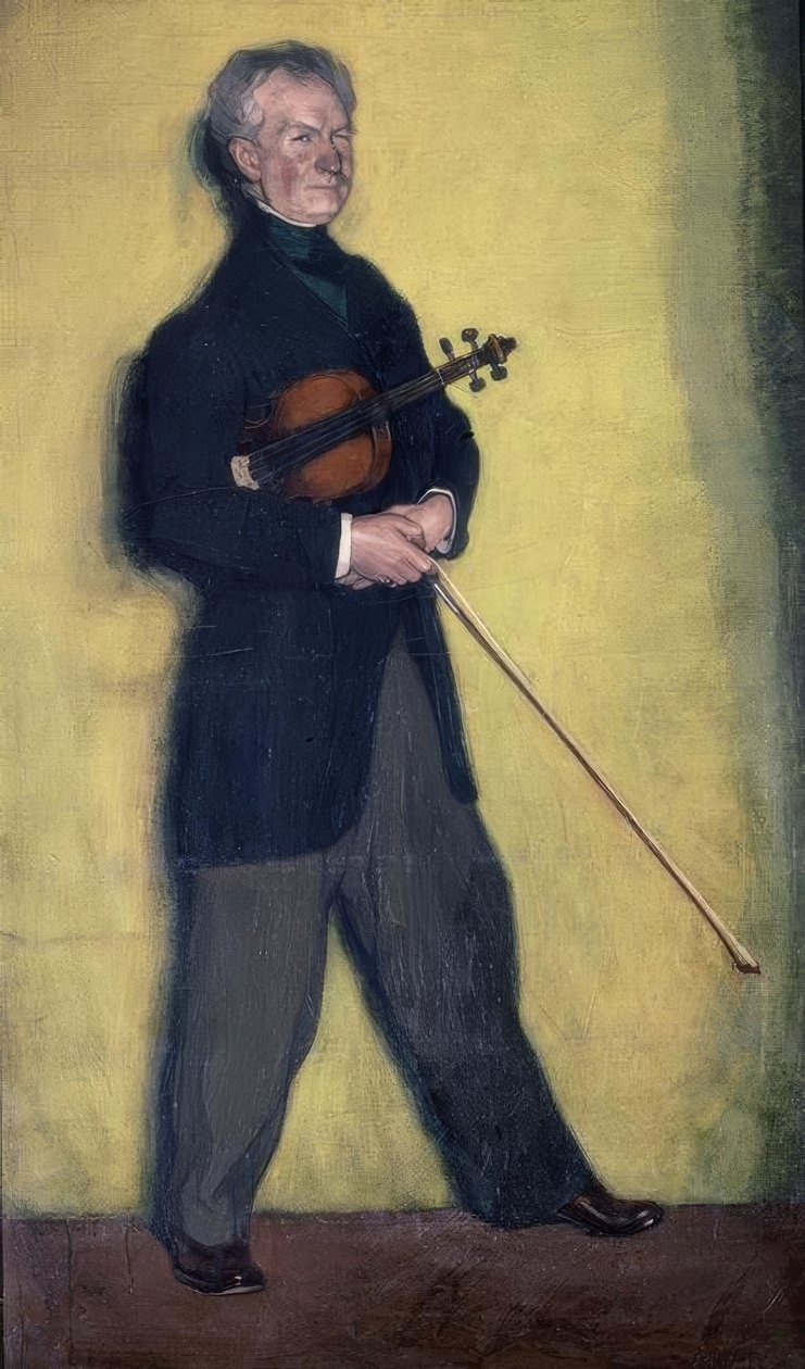 صورة لعازف الكمان لاربيد - 1910 - 185 × 111 سم - زيت على قماش بواسطة Ignacio Zuloaga y Zabaleta